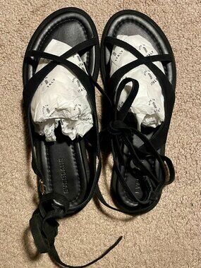 Everlane Crisscross Sandal Black Size 10